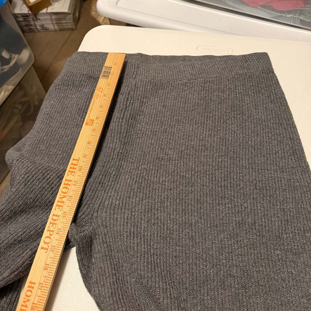 Gap CashSoft Shaker-Stitch Wide-Leg Sweater Pants Charcoal Gray XXL - Picture 9 of 10